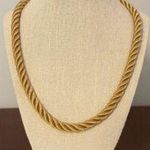 Vintage Women's Chunky Brown Twisted Rope Matinee Necklace Western Equestrian Photo 0