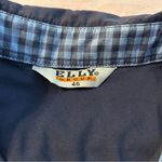 Elly navy blue short sleeve button down top blue gingham accents size 46 (L) Size L Photo 6