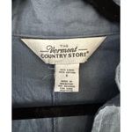 The Vermont Country Store Linen Blend Button Front Long Sleeve Shirt Size Small Blue Photo 5