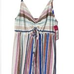 Xhilaration Women’s M Multi Color Stripped Cropped Boho Casual Jumpsuit Cover Up Photo 3