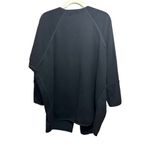 Athleta  Sz M Cozy Karma Wrap Jacket Cardigan Oversized Fleece Black 383713 Photo 4