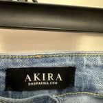 Akira Rhinestone Pearl Embellished Jeans Size 17 (W32) Straight Leg Light Wash Photo 3