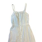 Gap  White Apron Maxi Multitier Sun Dress Sundress Eyelet Cotton Women's 8 Tall Photo 1