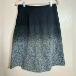 Carmen Marc Valvo  Women's Midi Skirt Gray White Black Print Size 4‎ Photo 3