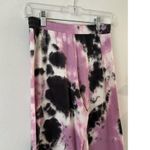 AQUA NWT Purple Black Tie Dye Pull On Straight Leg Sweatpants Size Small Photo 3