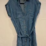Harper Short sleeve light weight‎ blue denim dress Photo 0