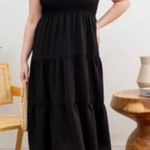Blu Pepper Black Tiered Midi Dress 1X Photo 0