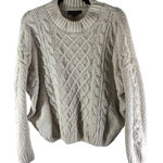 Primark  Womens Cable Knit Ivory Sweater XL Crewneck Long Sleeve Chunky Knit Photo 0