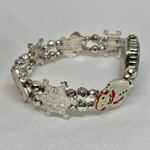 Snowman women quartz watch silver tone 27mm elastic band size 7.5” running Photo 4