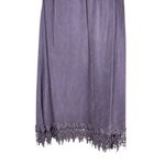 VTG Lavender Purple Soft Crochet Hem Elastic Waist Maxi Skirt XL Photo 4