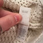 Aerie Cream Crochet Knit Halter Top 100% Cotton Crop Bralette Size Medium FLAWS Photo 9