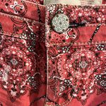 No Boundaries Shorts Bandana Vintage Red Paisley Womens 11 New Crochet Lace Photo 3