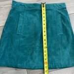 Anthropologie NUMPH Carla Leather Suede Mini Skirt Jungle Green NWT EU 36 US S Photo 7
