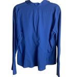 Talbots  Size 16 Royal Blue Button Down Shirt Wrinkle Resistant Stretch Office Photo 1