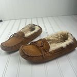 UGG  Women's Dakota Chestnut Suede Slippers Moccasins Size 8 Photo 2