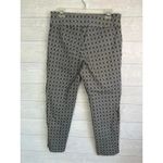 Roz & Ali  black & white stretch Fleur De Lis ankle  pants Size 14 Photo 2