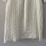 Maeve  Anthropologie Cream Overlay Weave Dress Short Sleeve Size M Photo 3