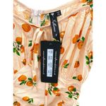 ASOS Influence Ruched Orange Print Mini Dress Size 8 Tie Feminine Girly New Photo 7