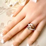 Nurse Stethoscope Ring, Size 7 Silver Photo 2