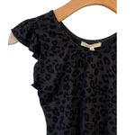 Z Supply Body Suit Womens L 12-14 Purple Black Leopard Print Short Sleeve NWT Photo 1