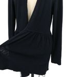 Anthropologie t.la Biera Oversized Longline Black Cotton Cardigan Sweater L Photo 2