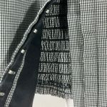 Guess GINGHAM CROP BUSTIER TOP STRETCH BACK SZ LG BLACK/WHITE NEW Photo 3