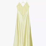 ZARA  lime Light Green Slip maxi Dress Photo 11