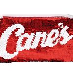 NIP RAISING CANES Chicken Fingers Cane's Sequin Pencil Pouch Red Photo 0