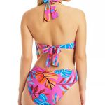 Bar III Macy’s Paradise In The Palms Cowl Neck One-Piece Swimsuit Pink Medium Photo 1