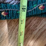 EAGLE'S EYE Vintage Hand Knit Sweater Harvest Pumpkins Fall RARE 1994 Size Med‎ Green Photo 12