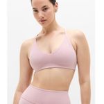 Athleta  S Intuition Cotton Sports Bra A-C Small Pebble Pink Photo 0