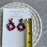 Handmade Polymer Clay Earrings Red Photo 2