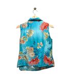 Valerie Stevens  Silk Wrap Blouse Blue Size M Y2K Photo 8