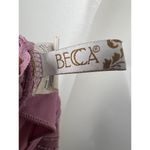 Becca  Colorplay High Neck Illusion One Piece Swimsuit Small Crochet Lace Photo 3