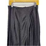 Tadashi Shoji Vtg Tadashi Satin Sheer Maxi Skirt Size 10 Formal Flare Bottom Goth Vamp Witchy Photo 2