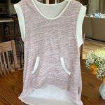 Oversized Tunic Hoodie Purple Heather Scoop Neck Pullover High Low Photo 4