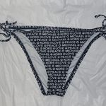 Michael Kors  Peace & Love String BIKINI Bottom Gray & White Women’s Large L Photo 1