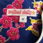 Trollied Dolly Brilliant Blue Dress Floral Butterfly Print Sleeveless Party Sz M Size M Photo 14