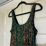 Topshop  Black Mini Dress Green Blue Gold Mermaid Sequin Sleeveless Size US 8 NWT Photo 7