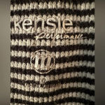 Kensie  performance black and beige striped long sleeves cotton shirt Photo 6