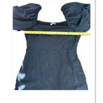 Abercrombie & Fitch Black Dress Linen Size M Black Puff Short Sleeve Photo 6