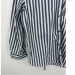 Style & Co Button Down Shirt Women XL Blue Striped Nautical Coastal Collar Basic Photo 2