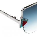Fendi FF 0242/S SCB/NE Cat-Eye Sunglasses SILVER BLUE / Blue Gradient 52mm Photo 1