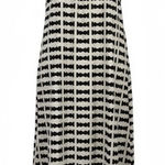 Bel Kazan Bow Print Maxi Dress Black White Ruffle Hem Boho Resort large Photo 0