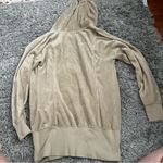 Juicy Couture beige caramel velvet zip up hoodie size small Photo 6