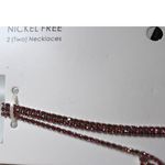 Source Unknown NIP Set Of 2 Pink Iridescent Rhinestone Butterfly Gold Tone Choker 16" Necklace Photo 2