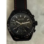 SO&CO New York Men’s Black Multifunction Watch 100M Tachymeter NATO Strap Quartz Photo 1
