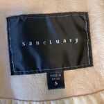 Sanctuary  Faux Leather Zip Up Beige Mel Moto Vest Size Small Photo 6