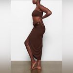 SKIMS NWT  Swim Cover Up Sarong Skirt Cocoa Size S Photo 3