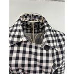 French Connection  Gingham Print Trench Coat Size Small Women’s Black White Check Photo 10